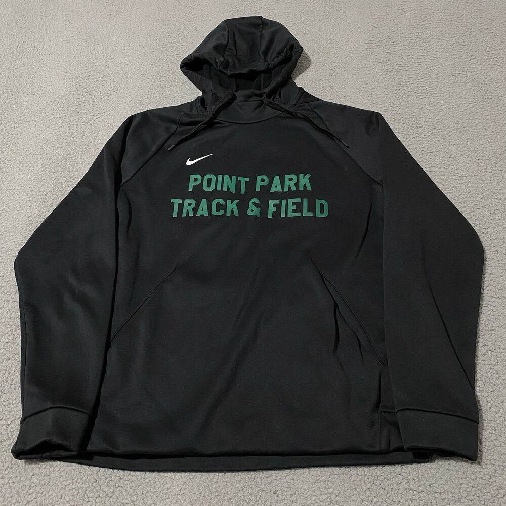 Point Park Pioneers Track & Field Hoodie Nike Mens Large Black Pullover Sweater